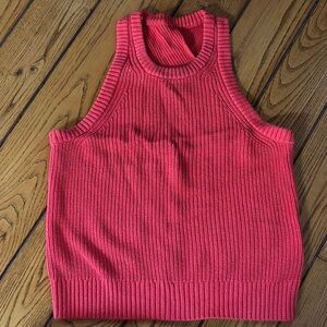 Sleeveless Coral Knit Top